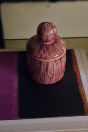 KST0314 | 70s ceramics: small storage jar, rhubarb | HKliving - Medio november verwacht!