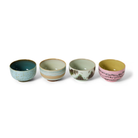 KST0159 | 70s ceramics: noodle bowls, dada (set of 4) | HKliving