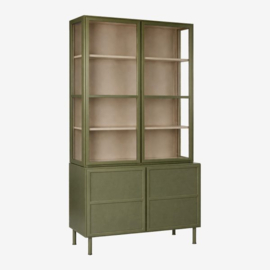 Vitrinekast Langley  - Olijfgroen | New Routz