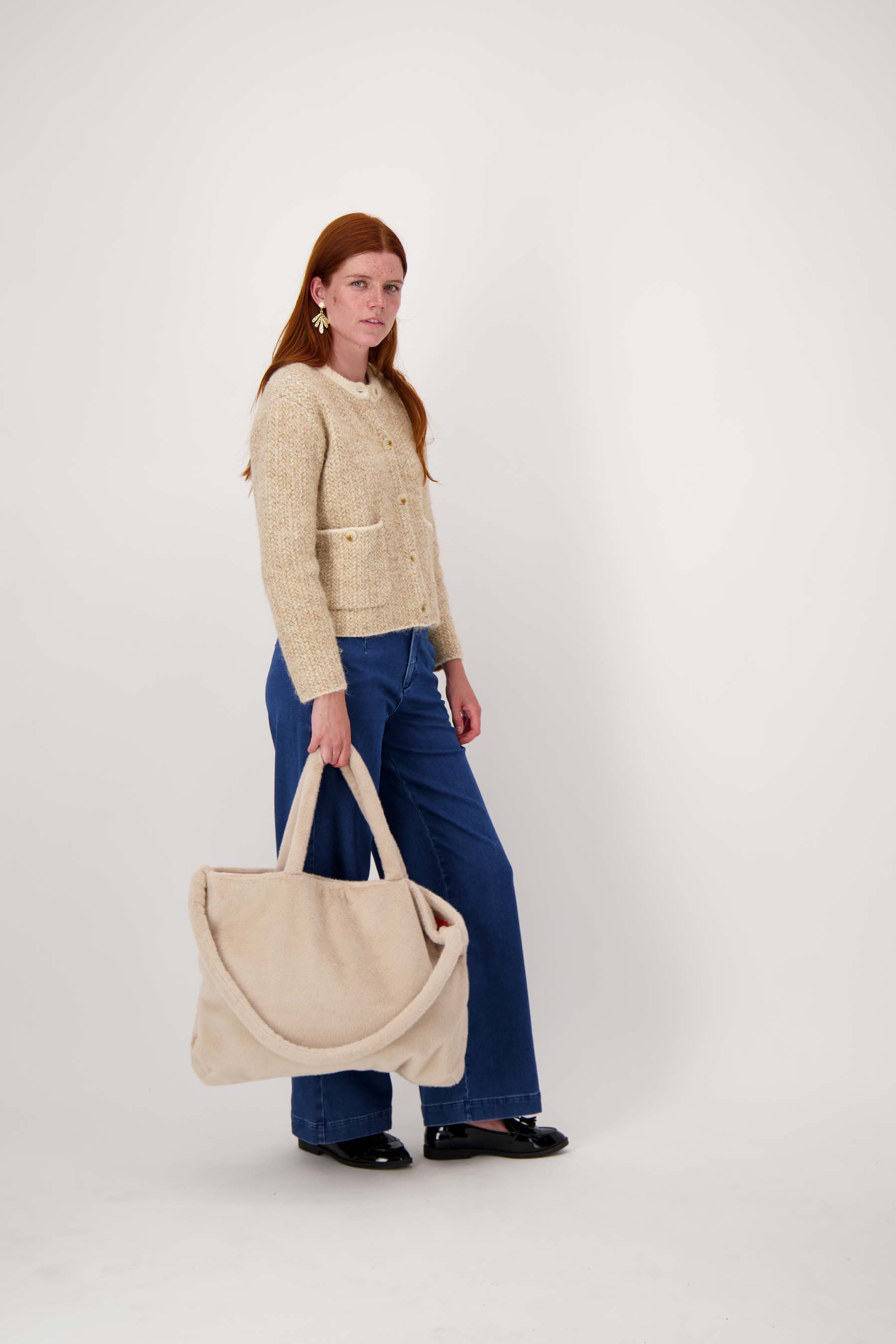 Shopper van faux fur - beige | Zusss
