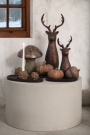 734735 | Yunis pumpkin shaped statue S - rust | PTMD
