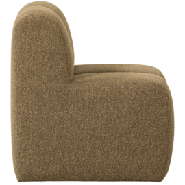 377519-GM | Mojo eetbank met rugleuning 84cm - bouclé geel/bruin melange | WOOOD