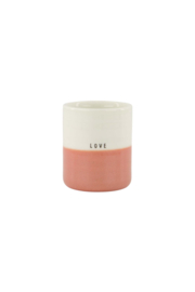 Geurkaars keramiek love M - roze | Zusss