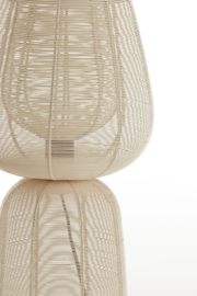 1883443 | Tafellamp Ø24x54 cm ABOSO - crème | Light & Living