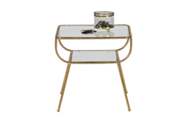 800772-B | Amazing bijzettafel - metaal/glas antique brass | BePureHome