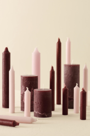 78023-33 | Rustic candle - red Ø:6.8 H:10 | Ib Laursen 