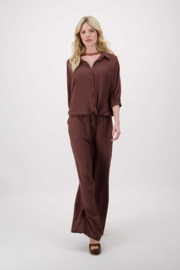  Crepe marocain blouse - bruin | Zusss - Binnenkort verwacht!!