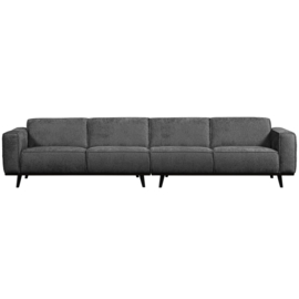 378656-MO | Statement xl 4-zits bank 372 cm - structure velvet mountain | BePureHome