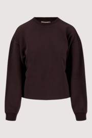Sweater met tekst - dark choco | Zusss 