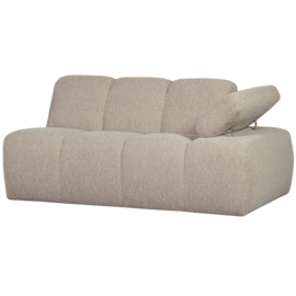 377454/5-EM | Mojo 1,5-zits element met arm (links of rechts) - bouclé beige melange | WOOOD