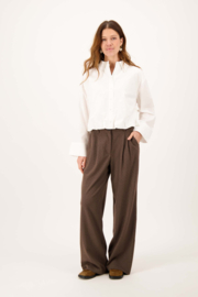 Ballon blouse met lange mouw - off white | Zusss 