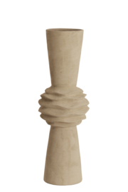 5760161 | Vaas deco Ø24,5x73 cm OLIVORA - lichtbruin | Light & Living (alleen afhalen)