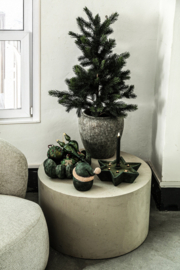 734662 | Yensiel star bowl candleholder - dark brown | PTMD - Begin november verwacht!
