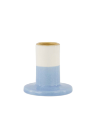 Kandelaar keramiek S - blauw/wit | Zusss