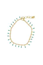Armband druppels - zomerblauw/goud | Zusss