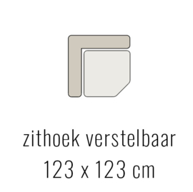 Zithoek verstelbaar - Tori 123x123 cm | Sevn