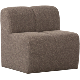 377519-BM | Mojo eetbank met rugleuning 84cm - bouclé bruin melange | WOOOD