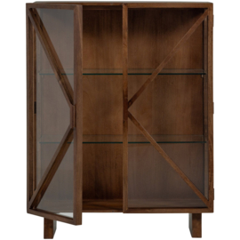 377621-B | Kella 2-deurs kast - mango hout bruin | WOOOD