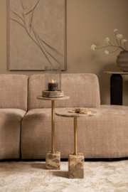 733124 | Ebe sidetable low - beige marble | PTMD