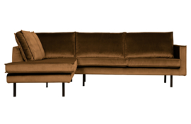 800972-14 | Rodeo hoekbank links - velvet honing geel | BePureHome