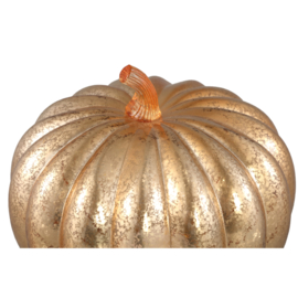 727766 | Pumpa glass pumpkin LED light M - gold | PTMD