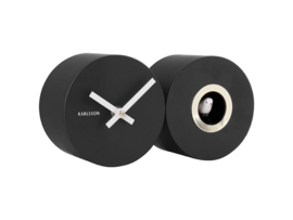 KA5789BK | Wall clock Duo Cuckoo - Black | Karlsson by Present Time