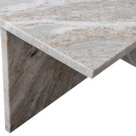 801414-N | Xhail rechthoek bijzettafel - marmer naturel | BePureHome