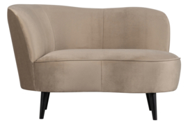 340475-KG | Sara lounge fauteuil links - fluweel khaki | WOOOD