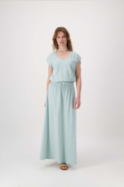 Lange wijde jersey rok - vergrijsd blauw | Zusss