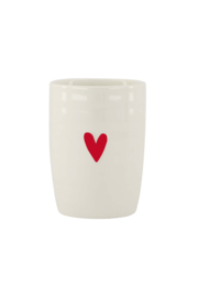 Koffiemok hartje - wit/rood | Zusss 