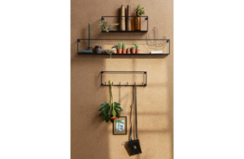 370110-Z | Meert wandplank metaal - zwart 100 cm | WOOOD