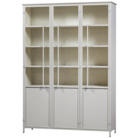 375042-S | Exhibit XL 3-drs vitrinekast - metaal zand | WOOOD