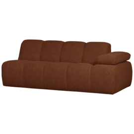 377456/7-RM | Mojo 2-zits element met arm (links of rechts) - bouclé roestbruin melange | WOOOD