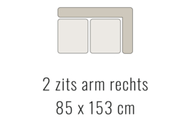 2-zits arm rechts - Michelle 85x153 cm | Sevn