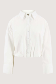 Ballon blouse met lange mouw - off white | Zusss 