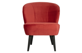 375690-P | Sara fauteuil - fluweel raspberry | WOOOD