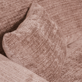 375073-T | Cloud chaise longue rechts - geweven chenille taupe/roze | WOOOD