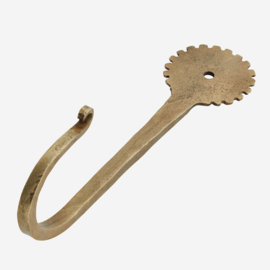 MSD20S-27BR | Hand forged iron hook L - brass | Madam Stoltz