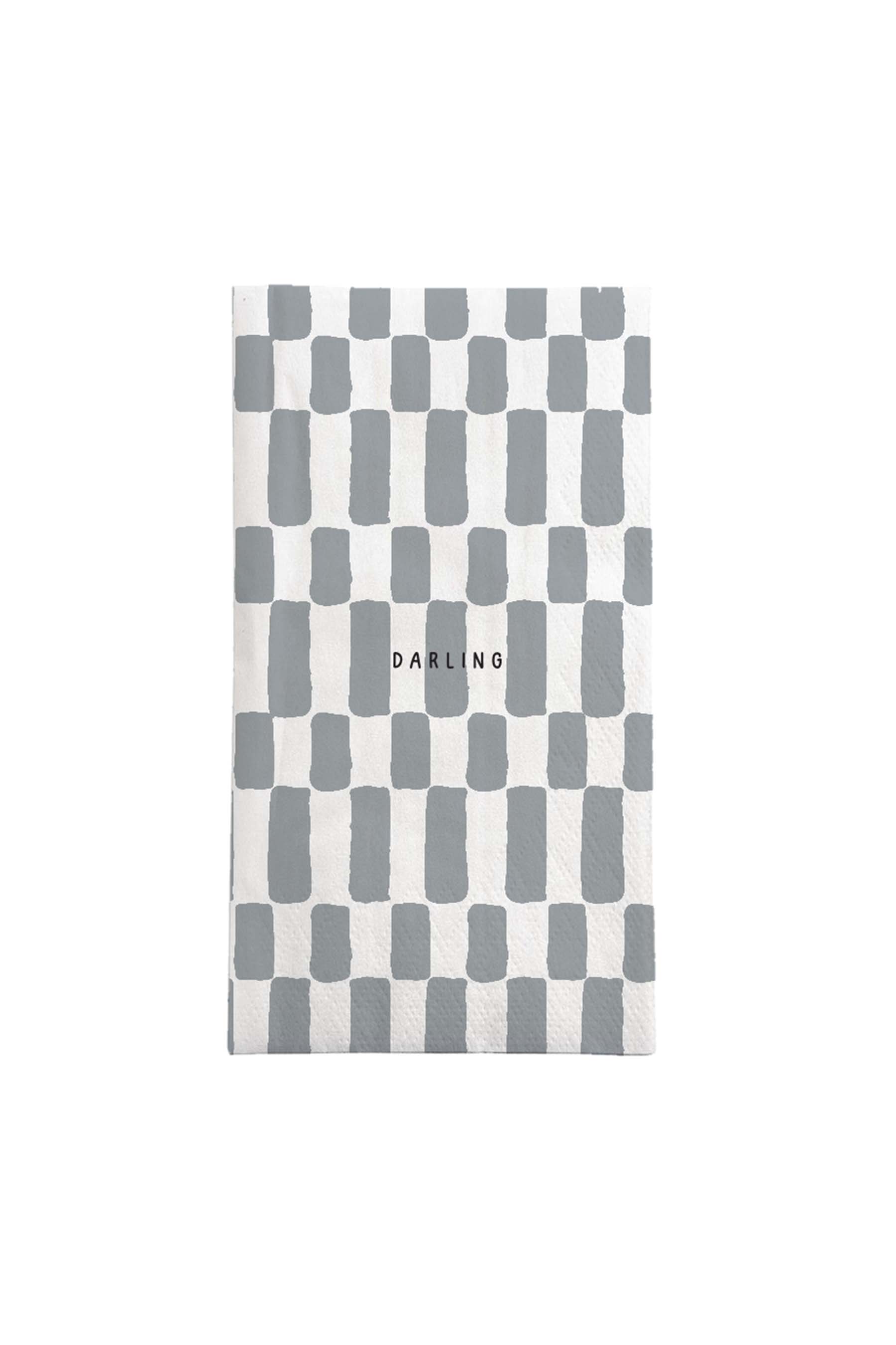 Servetten darling 11x20cm - wit/grijsblauw | Zusss