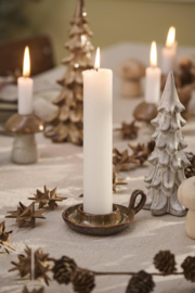92211-14 | Tealight holder w/ handle - amber brown | Ib Laursen