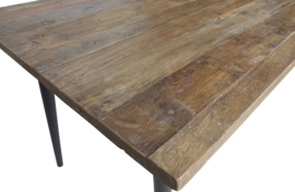 800994-N | Guild tafel naturel met zwart onderstel 220x90 | BePureHome