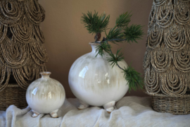 722691 | Zoran bottle vase bulb on foot M - cream | PTMD