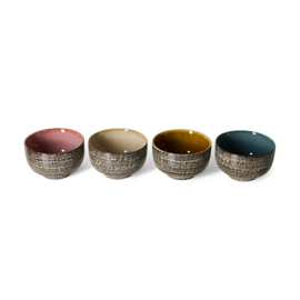 KST0356 | 70s ceramics: noodle bowls, brew variation (set of 4) | HKliving - Medio oktober verwacht!