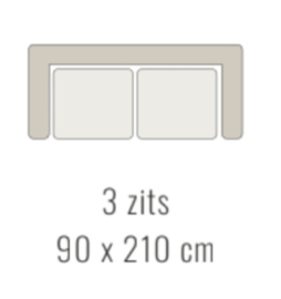 3-zits bank - Tessa 90x210 cm | Sevn