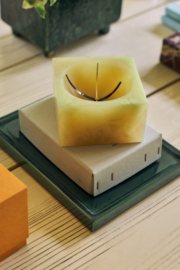 ACL0008 | Resin table clock, soft yellow | HKliving - Medio december verwacht!