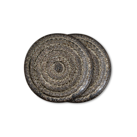 KST0330 | 70s ceramics: dessert plates, brew (set of 2) | HKliving - Eind oktober verwacht!