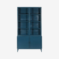 Vitrinekast Garland 4deurs. - Diepblauw | New Routz