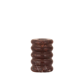 734812 | Bazil marble canlde holder S - burgundy | PTMD 