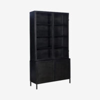Vitrinekast Garland 4deurs. - Zwart | New Routz