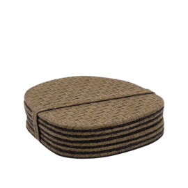 736578 | Delcia organic coasters S/6 - green | PTMD